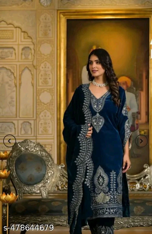 Velvet suits women dupatta set